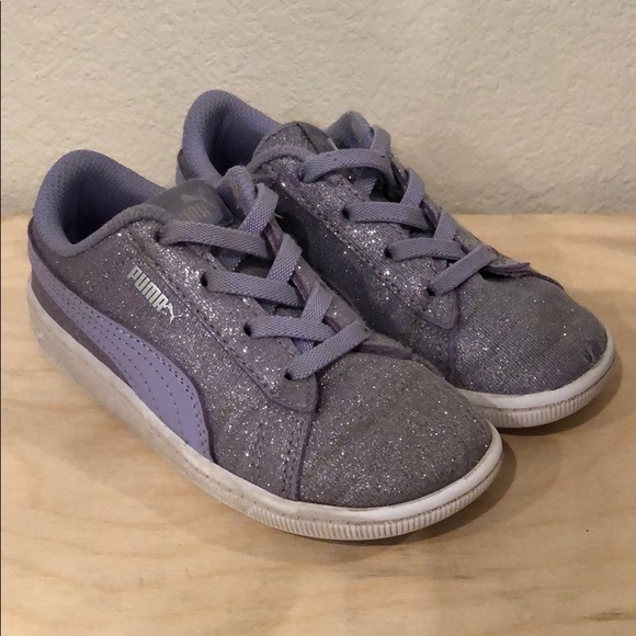 purple sparkle shoes